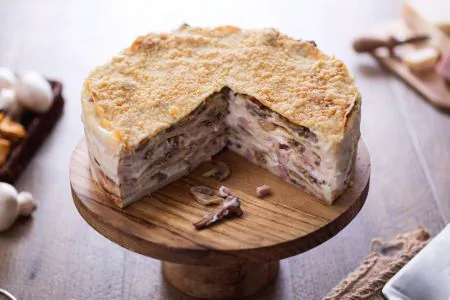 Mushroom Crepe Cake