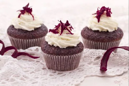 Purple carrot cupcakes