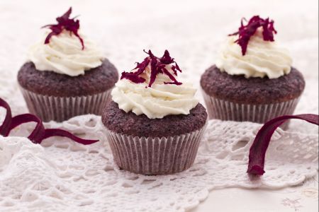 Purple carrot cupcakes