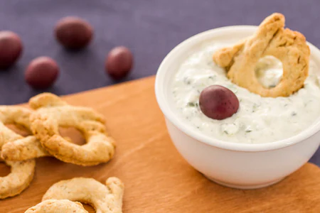 Torcelli with Smyrna-style tzatziki