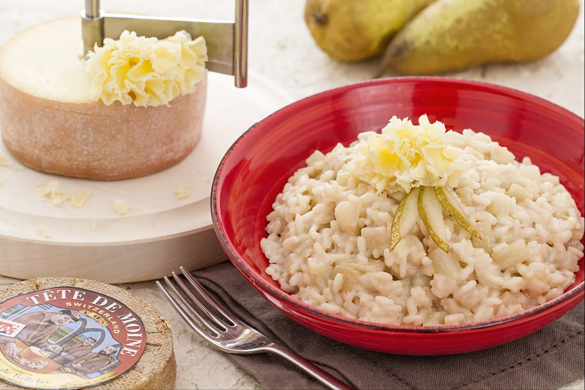 Pear and Tête de Moine Risotto