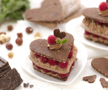 Chocolate and Raspberry Hearts