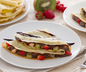 Crepes with Nesquik cream