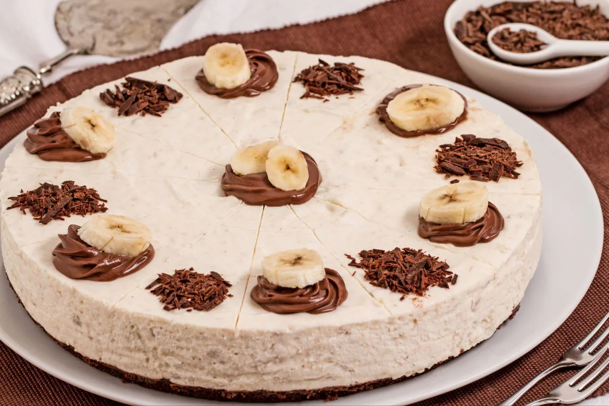 Banana and Chocolate Cheesecake