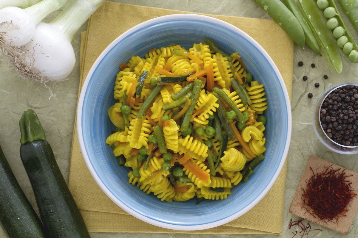 Radiators with vegetables and saffron