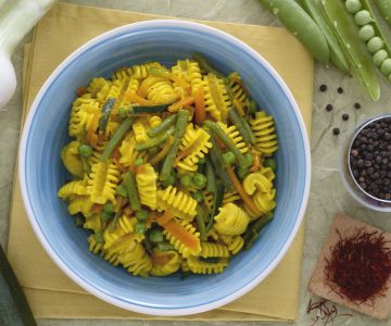 Radiators with vegetables and saffron