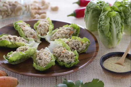 Lettuce Cups with Turkey Salad