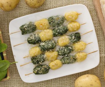 Baked Gnocchi Skewers