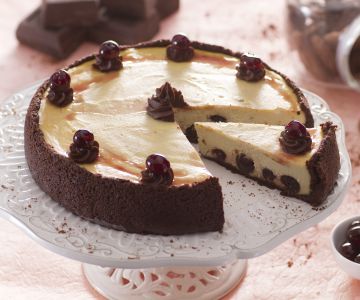 Ricotta and Black Cherry Cheesecake