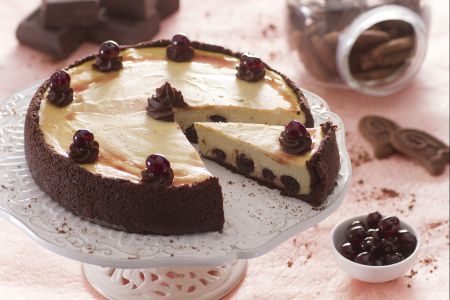 Ricotta and Black Cherry Cheesecake