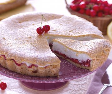 Ricotta and sour cherry tart