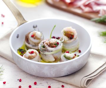 Sole Rolls with Prosciutto