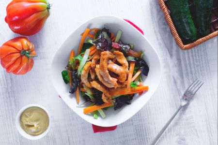 Crispy Chicken Salad with Vinaigrette