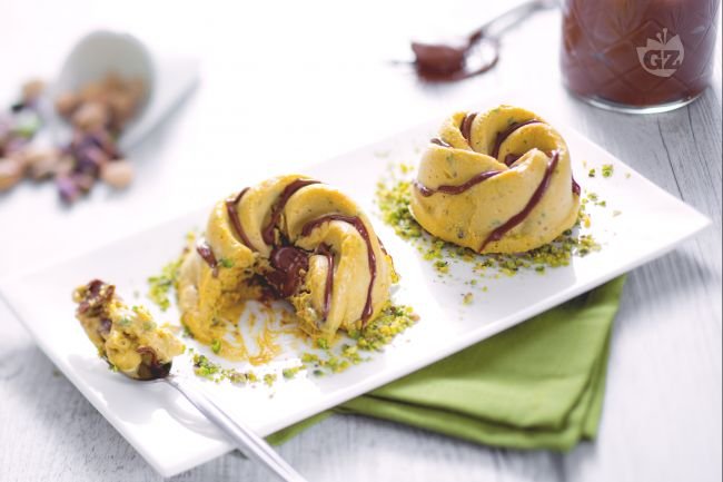 Pistachio and Nutella Semifreddo - Italian recipes by GialloZafferano