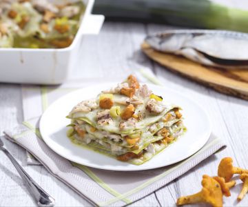 Lasagna with Mackerel Ragù and Mushrooms