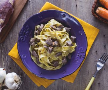 Tagliatelle with duck