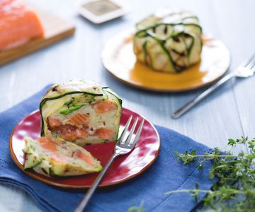 Salmon and Zucchini Timbale