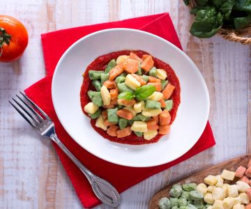 Tricolor Potato Gnocchi