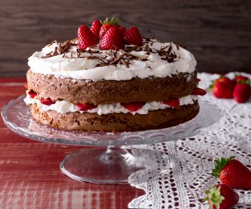 Chocolate and strawberry cake