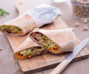 Spicy Hummus and Vegetable Wrap