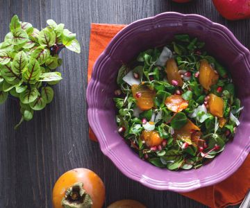 Persimmon and Pomegranate Salad