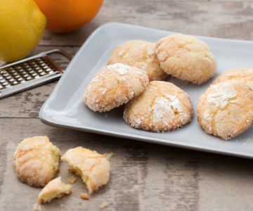 Soft lemon and orange cookies