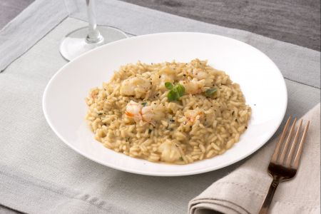 Licorice and Shrimp Risotto