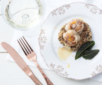 Lentil Rosti with Monkfish