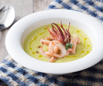 Trombetta Squash and Squid Cream