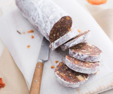 Chocolate Salami with Exotic Fruits