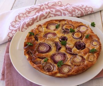 Savory Clafoutis with Red Onions