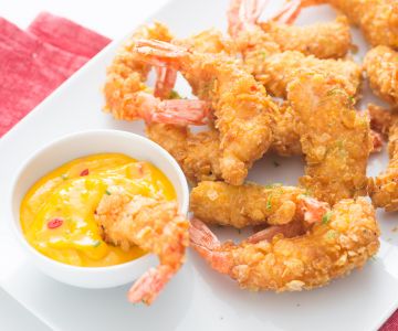 Shrimp Fry with Mango Sauce