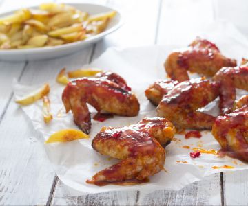 Glazed chicken wings