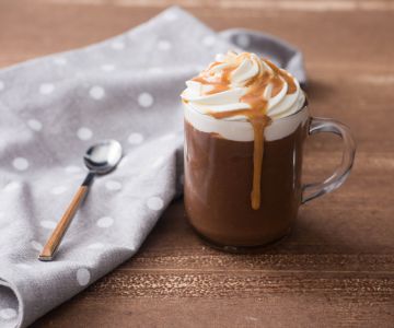 Hot Chocolate with Caramel Toffee