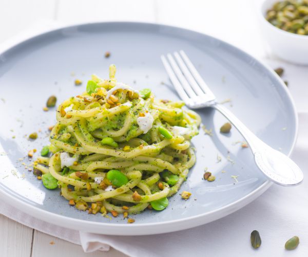 Troccoli with Broad Bean Pesto