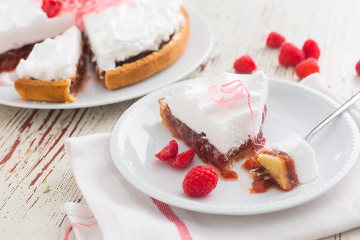Rhubarb and Raspberry Tart