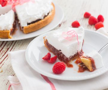 Rhubarb and Raspberry Tart