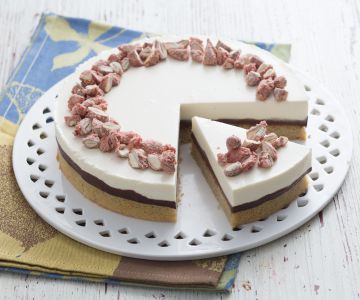 Green tea and chocolate cake