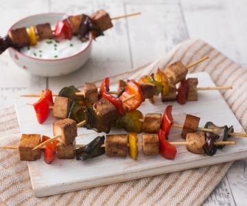 Marinated Tofu and Vegetable Skewers