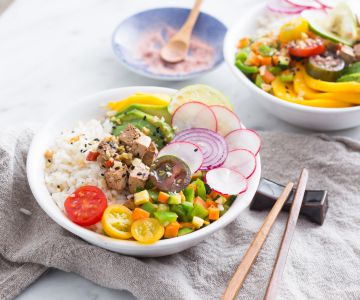 Vegetarian poke bowl