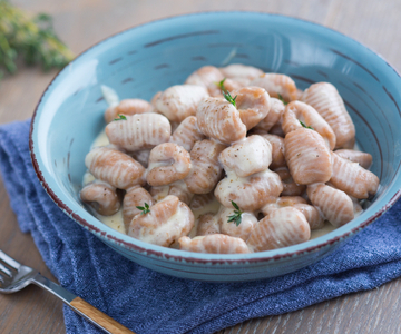 Spelt gnocchi with Grana Padano cream