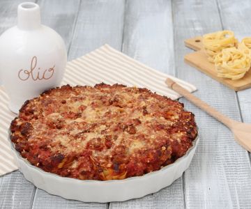 Nests of tagliatelle with sausage ragù