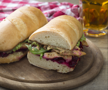 Beetroot and Spicy Chicken Sandwich