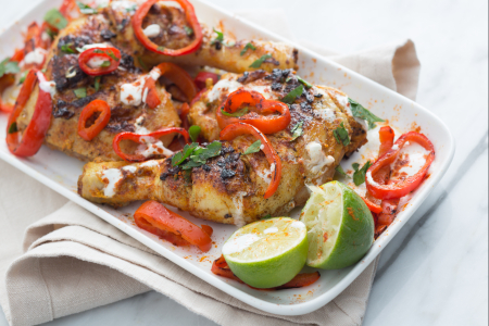 Fiery chicken thighs