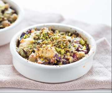 Cauliflower and Radicchio Flan