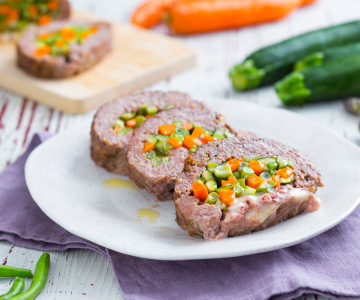 Meatloaf with Vegetables and Cheese