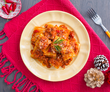 Paccheri with cotechino ragù