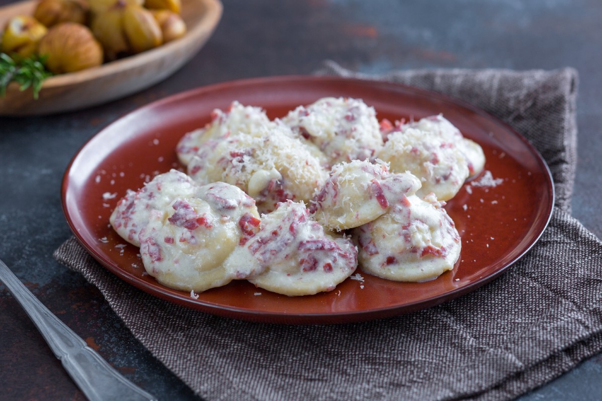 Chestnut ravioli