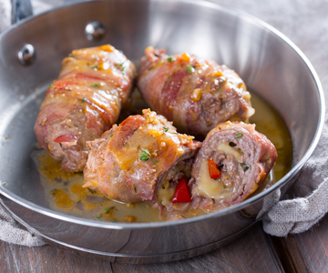 Meat and Bacon Rolls