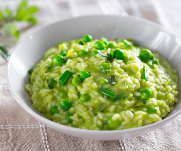 Risotto with peas and pecorino